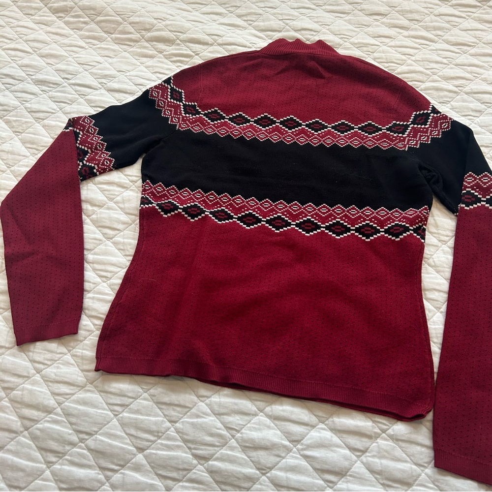 Alp N Rock Black and Red Cowl Neck Sweater - Picture 11 of 14